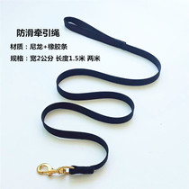 Pet dog non-slip leash copper buckle dog walking rope tracking belt long rope medium large horse dog German shepherd gold leash