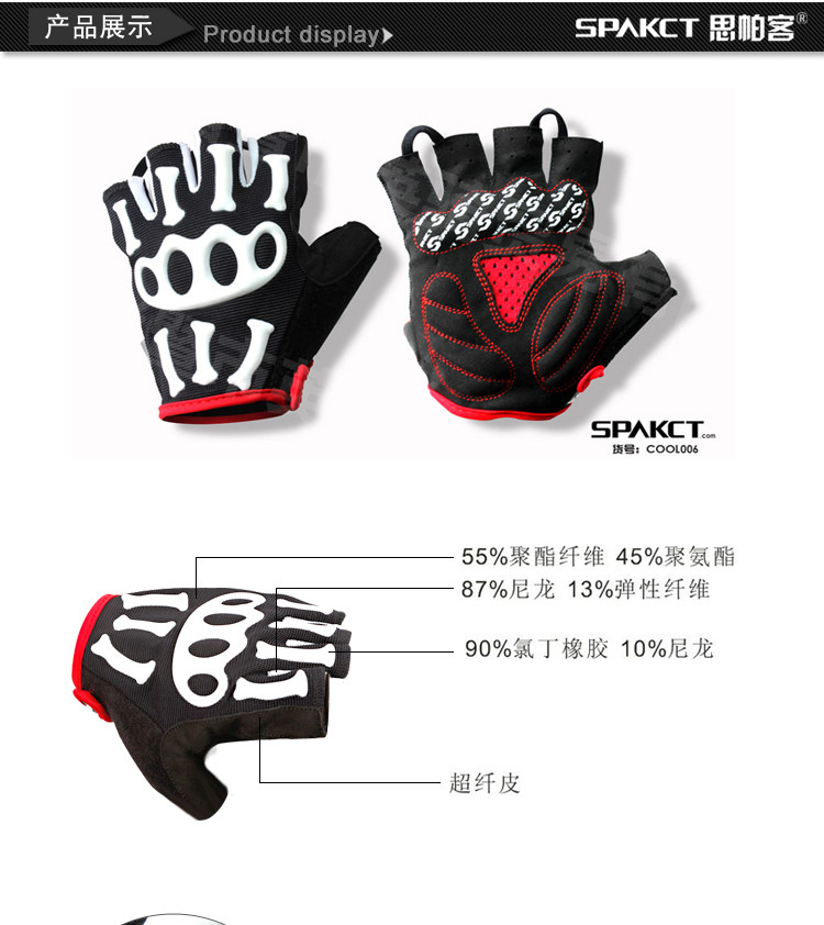 Gants pour vélo mixte SPAKCT - Ref 2247508 Image 30