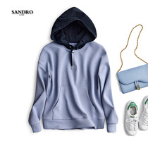 Japanese Light Luxury 2021 Autumn Gentle Wind Fake Two Air Cotton Hooded Sweater Clothes Womens Little Man Long Clothed Top