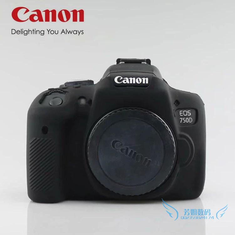 Canon 750D tay áo silicon túi máy ảnh DSLR 750D đặc biệt bảo vệ tay áo túi chụp ảnh cầm tay chống rơi - Phụ kiện máy ảnh kỹ thuật số