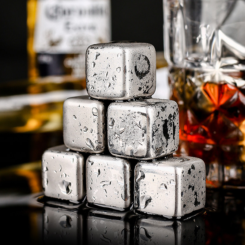 304 stainless steel quick-frozen ice cubes household metal ice pellets drink drink whisky beer cold artifact ice clip