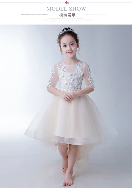 Trẻ em váy công chúa cô gái hoa sinh nhật cô gái váy cưới nhỏ chủ nhà trang phục piano trang phục buổi tối mùa thu thời trang bé trai