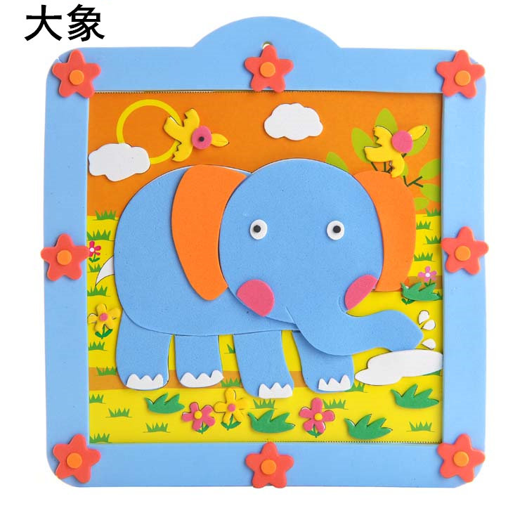 EVA stickers stickers diy photo frame children's handmade 3D three-dimensional sponge foam stickers kindergarten share small gifts