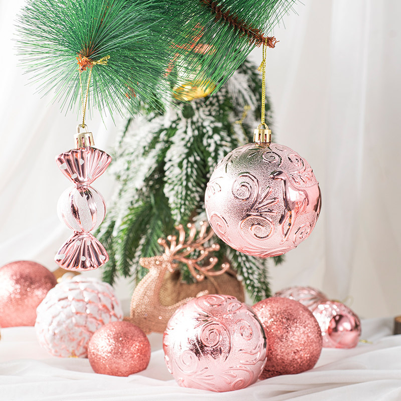 Christmas tree ornament hanging ornament ball box christmas ball 6CM8cm Christmas ornament hanging ball Christmas ornament