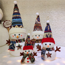 Christmas decorations Nordic style national style cute Christmas snowman doll mall window scene layout