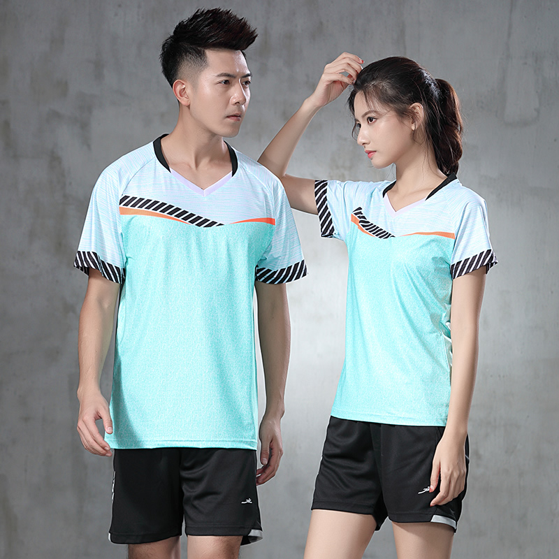 (high quality) 2020 new summer short sleeve badminton sportswear men and women speed dry table tennis match team uniforms