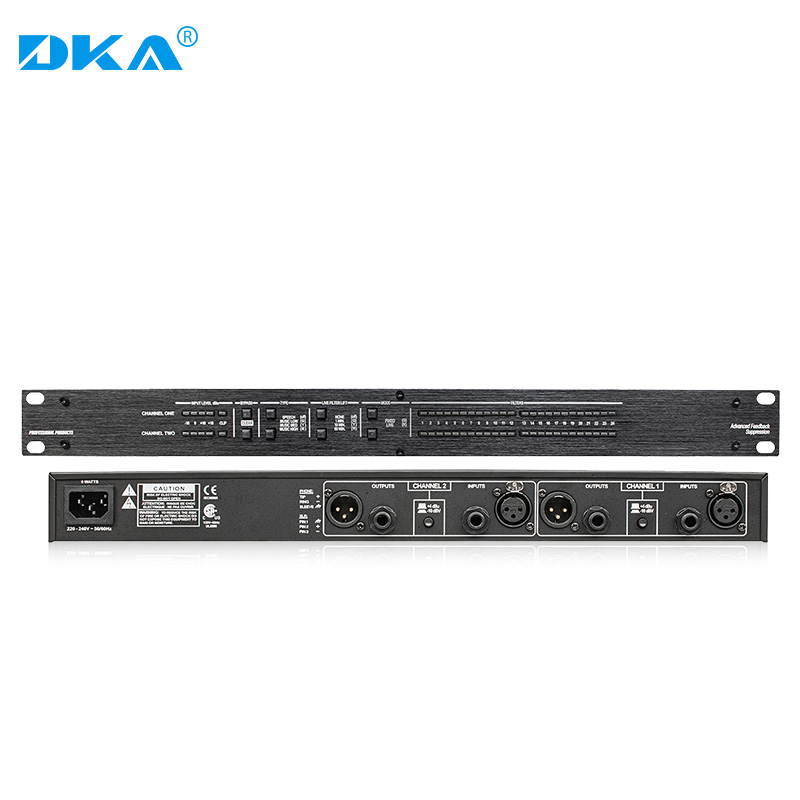 DKA AFS224 feedback suppressor 24 filter points dual channel fully automatic conference with microphone anti-howl
