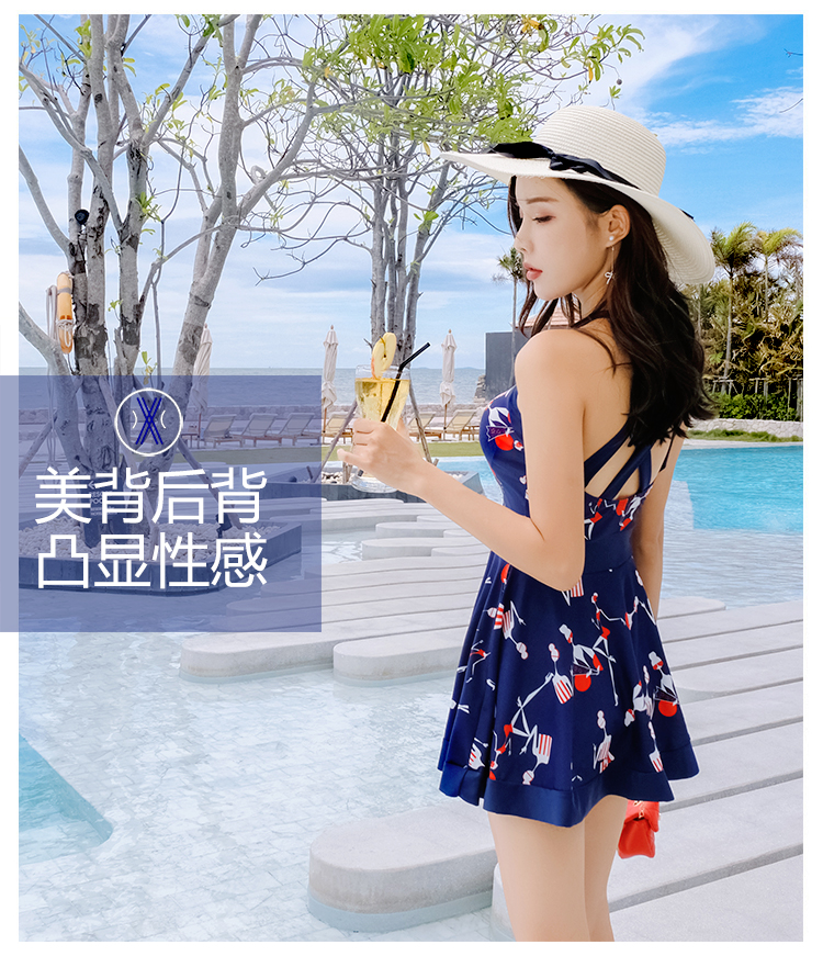 Bạn đồ bơi nữ bảo thủ liền kề bụng đồ bơi boxer ngực nhỏ thép tấm tập hợp giảm béo mùa xuân áo tắm phụ nữ - Bộ đồ bơi One Piece áo bơi liền thân dài tay