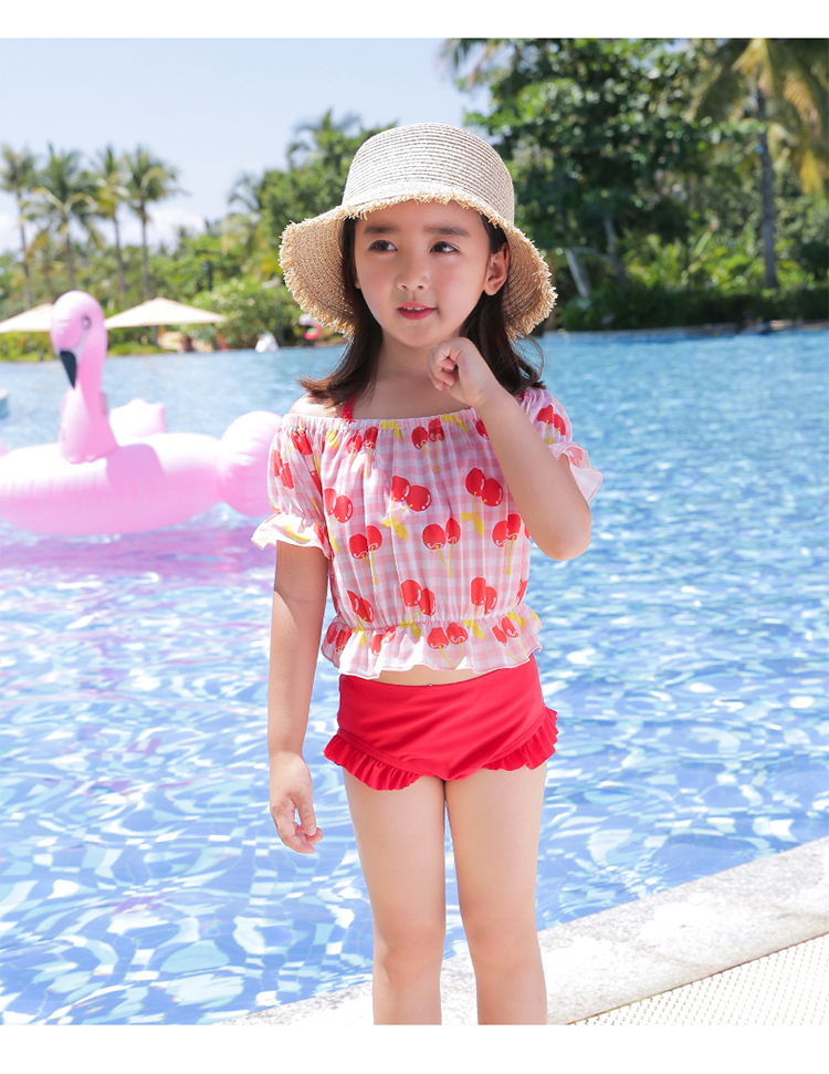 Đồ bơi cho trẻ em Cô gái ba mảnh Cô gái mặc bikini Cô gái suối nước nóng của trẻ em đồ bơi cho be gái 14 tuổi