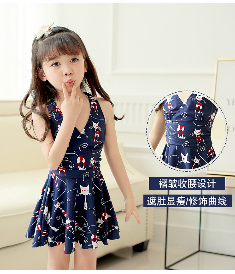 Đồ bơi cho trẻ em nữ Trường trung học cơ sở Trẻ em Đồ bơi công chúa Áo tắm một mảnh Em bé Hàn Quốc Đồ bơi mùa xuân nóng đồ nàng tiên cá cho be gái