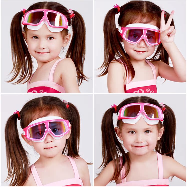 Bạn bơi trẻ em kính bơi hộp lớn chống nước chống sương mù HD chàng trai và cô gái kính bơi thiết bị kính bơi trong suốt - Goggles kính bơi tráng gương