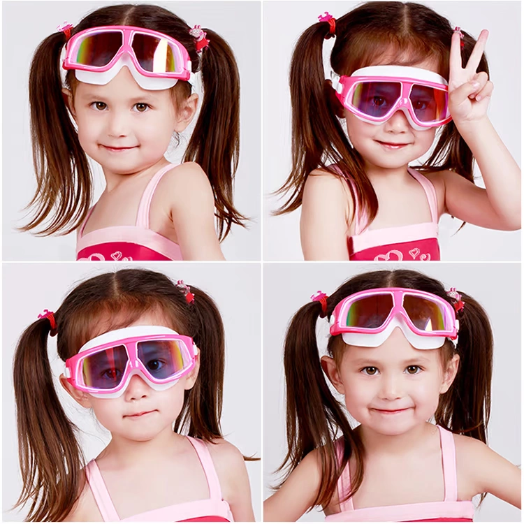 Bạn bơi trẻ em kính bơi hộp lớn chống nước chống sương mù HD chàng trai và cô gái kính bơi thiết bị kính bơi trong suốt - Goggles mắt kính bơi trẻ em