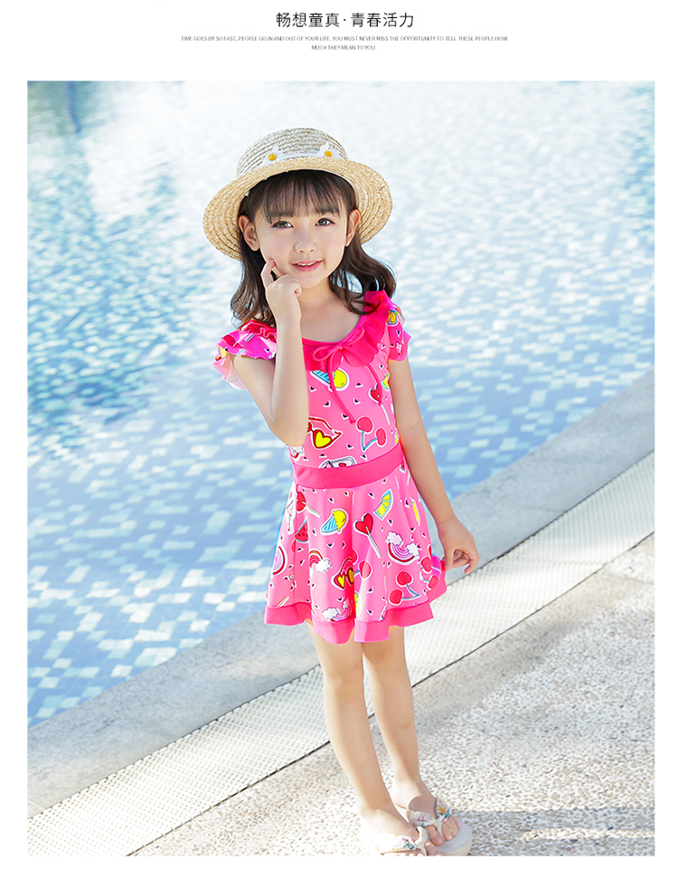 Youyou Children Đồ bơi cho bé gái Bộ đồ bơi một mảnh Váy cho bé Bộ đồ bơi cho bé - Bộ đồ bơi của Kid đồ bơi dài tay cho bé gái