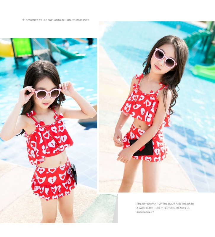 Đồ bơi trẻ em cô gái cô gái đồ bơi bé bộ bikini bé chia nhỏ quần bơi trẻ em quần lửng - Bộ đồ bơi của Kid đồ bơi cho be gái 12 tuổi