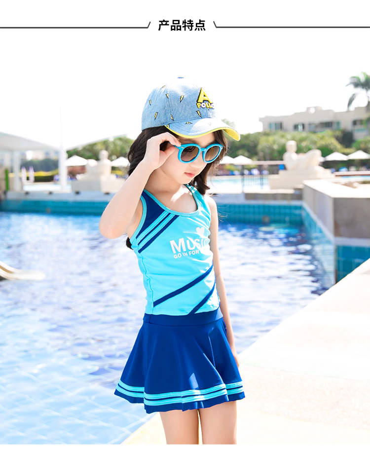 Bạn bơi đồ bơi cho trẻ em gái bộ đồ chống nắng phù hợp với váy chia ba bảo thủ đồ bơi cho trẻ