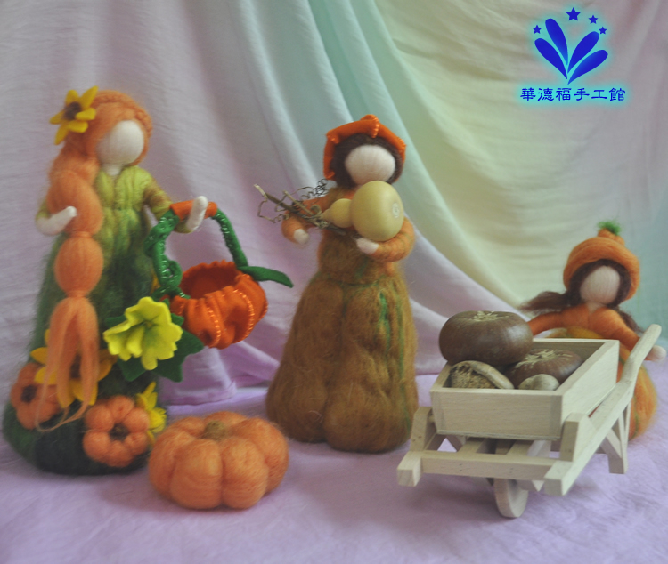 Ward Fu Wool Dolls Harvest Autumn Genie Handcrafted hand for DIY material Baudward handmade gallery]