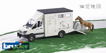 Spot Germany imported Bruder Bruder Mercedes-Benz animal transport vehicle with horse childrens toy car simulation model