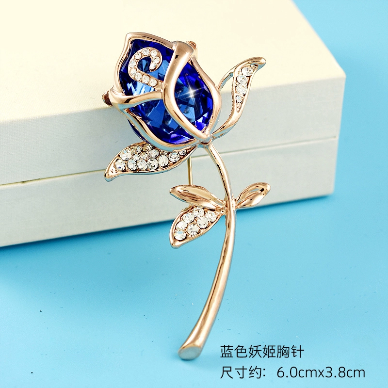 Hoa thời trang pha lê trâm nữ Hàn Quốc trâm cài pin trang sức cổ áo kim phụ kiện khăn lụa khóa khăn choàng khóa