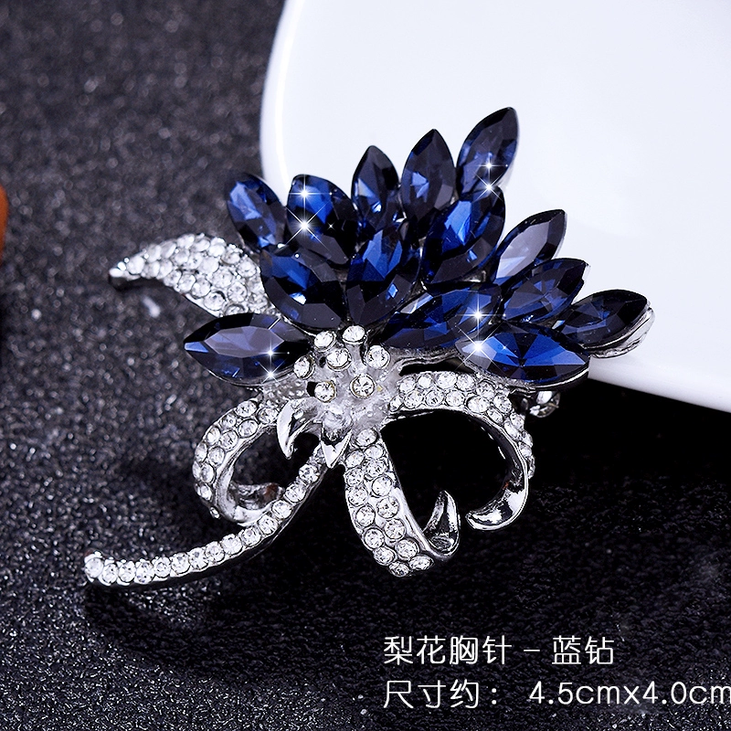 Peacock trâm phù hợp với trâm cài nữ phiên bản Hàn Quốc của cổ áo pha lê nhân tạo pin chủ đề khăn quàng cổ khóa khăn choàng Hàn Quốc với phụ kiện