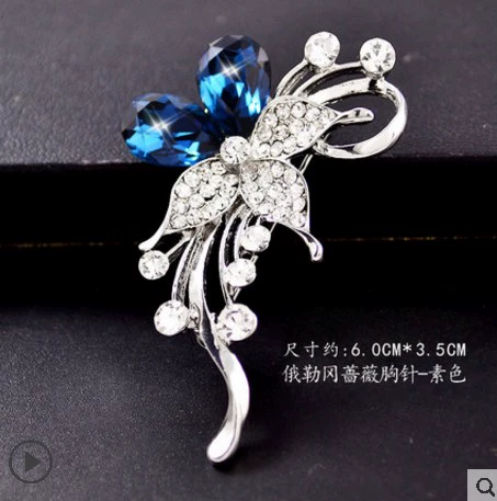 Thời trang khí chất trâm cài phụ nữ đơn giản phù hợp phụ kiện bướm trâm chống đi Hàn Quốc giả ngọc trai trâm cài khăn lụa - Trâm cài huy hiệu cài áo