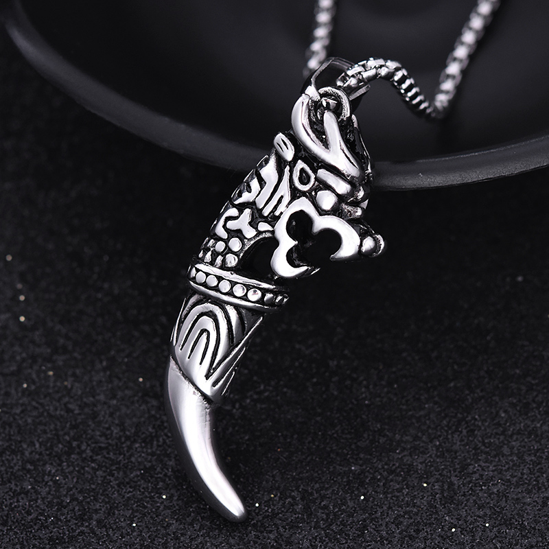 Titanium steel men's mace necklace Personality domineering pendant