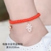 Dây thừng vòng chân đỏ vòng tay dệt hoa hồng chân vàng dây thừng nam và nữ Hàn Quốc cặp đôi đơn giản sinh viên năm nay của trang sức cuộc sống vòng đeo chân cho nữ Vòng chân