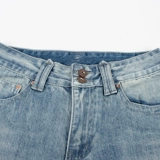 Ретро синие джинсы, штаны, в американском стиле, свободный прямой крой