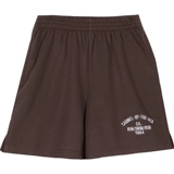 Коричневые шорты для отдыха, штаны, в американском стиле, с вышивкой, свободный крой