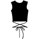 Черный короткий ремень, топ с чашечками, футболка с коротким рукавом, в американском стиле, в обтяжку