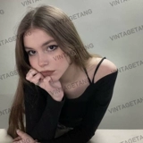 VintageTang американская ретро утягивающая базовая футболка на одно плечо с длинными рукавами, топ для девочек Xiaojiu