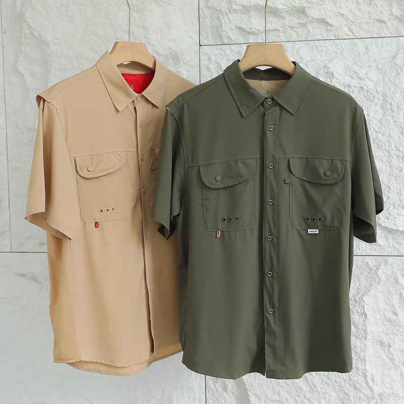 Us$95! High-Performance Fabric! Outdoor Multifunctional Waterproof and Sun-Protective Fishing Summer Men's Short-Sleeve Shirt