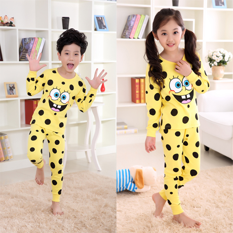 Trẻ em bông lót childrens mùa thu quần quần áo mùa thu thiết chàng trai trung niên trẻ em mùa thu cô gái mỏng pajama bông áo len.