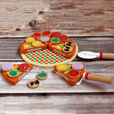 Export German pizza home wine wooden toys kindergarten corner simulation kitchen toys children role play