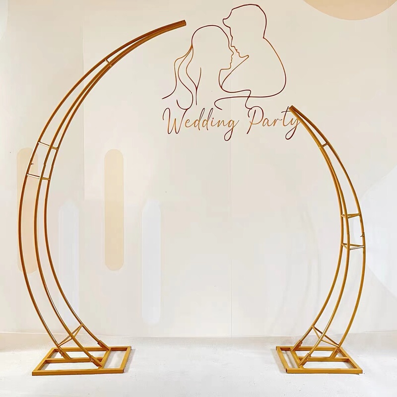 New Wedding Arch, Horn-Shaped Arch, Wrought Iron Flower Stand, Arch Frame, Outdoor Lawn Wedding, Wedding Gate, Flower Gate