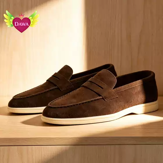 Leather Slip on Men Loafers Casual Shoes Soft Sole Moccasins