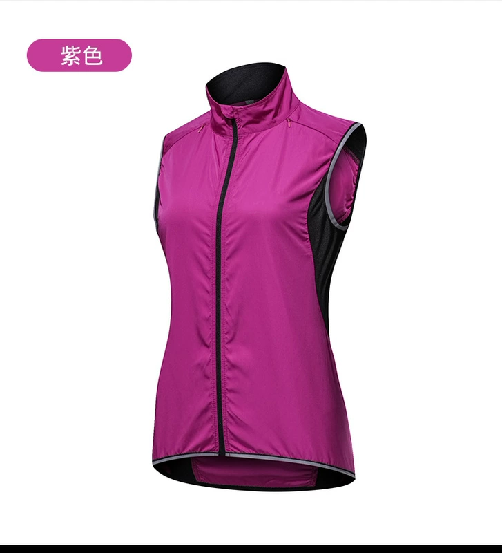 Phiên bản nâng cấp Áo chống thấm nước mùa hè cưỡi ngoài trời siêu nhẹ siêu mỏng nhìn đêm phản chiếu không tay áo vest nữ A3 - Áo thể thao