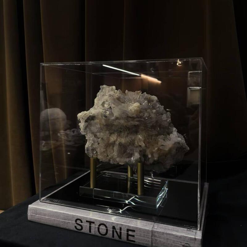 Modern Light Luxury Natural Mineral Stone Amethyst Decoration Combination Ornaments Model Room Desktop Mineral Display