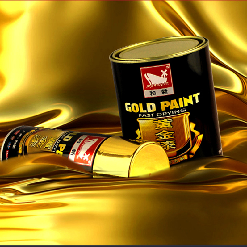 And new gold paint Gold color flash nouveau riche metal paint Gold paint Home decoration building materials