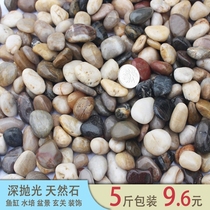 Pebble Rain Flower Stone Natural Small Pebble Fish Tank Landscape Sand Flower Pot Multi-Skin Decorative Potting Gardening Colorful Stone