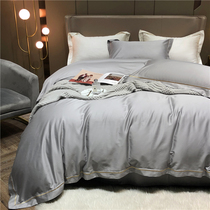 140 Xinjiang long-staple cotton cotton cotton cotton four-piece set of spring and summer embroidery sheets quilt cover hotel bedding