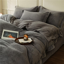 Baby-like touch 280G full matte padded dense milk velvet four-piece set Winter linens