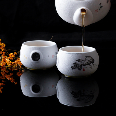 雪花釉茶具套装7头陶瓷功夫茶具礼品盒装