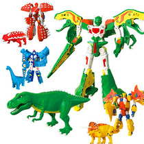 Heart strange explosion Tyrannosaurus chariot 2 mecha war Dragon dinosaur novel deformation flames Tyrannosaurus Rex two burst toys King Kong 1