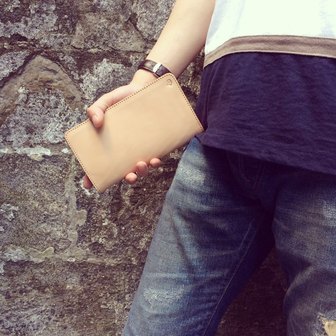 Japan Direct Post REDMOON Red Moon RM-02SK Genuine Leather Cow Leather 8 Screens Men And Women Long Version Wallet Wallet Gift