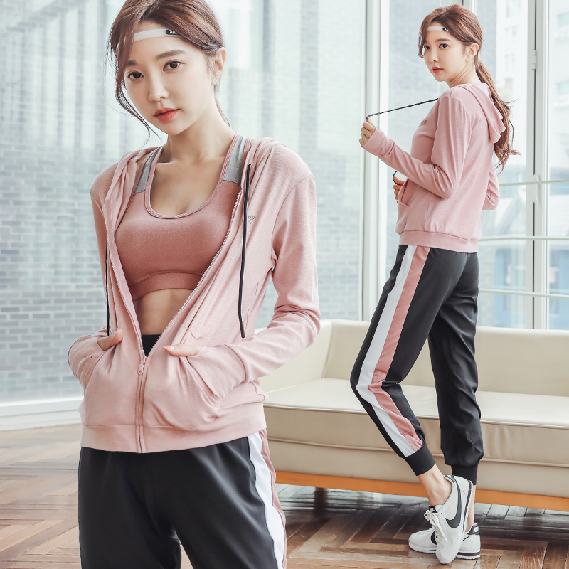 Casual Tennis Red Yoga Suit Women Suit 2022 Autumn Winter Temperament Professional Fitness Room Loose skinny sports suit women