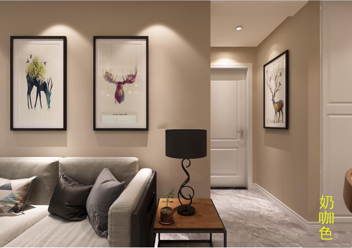 Milk Café Color Interior Wall Environmental Protection Bamboo Charcoal Net Taste home Waterborne Emulsion Paint Color Light Coffee Color Milky Tea color Coatings