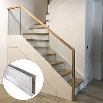Modern minimalist stair handrail Household guardrail card channel steelized glass balcony railing Indoor and outdoor fence trough