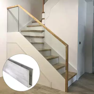 Modern minimalist stair handrail household guardrail card slot tempered glass balcony railing indoor and outdoor fence slot