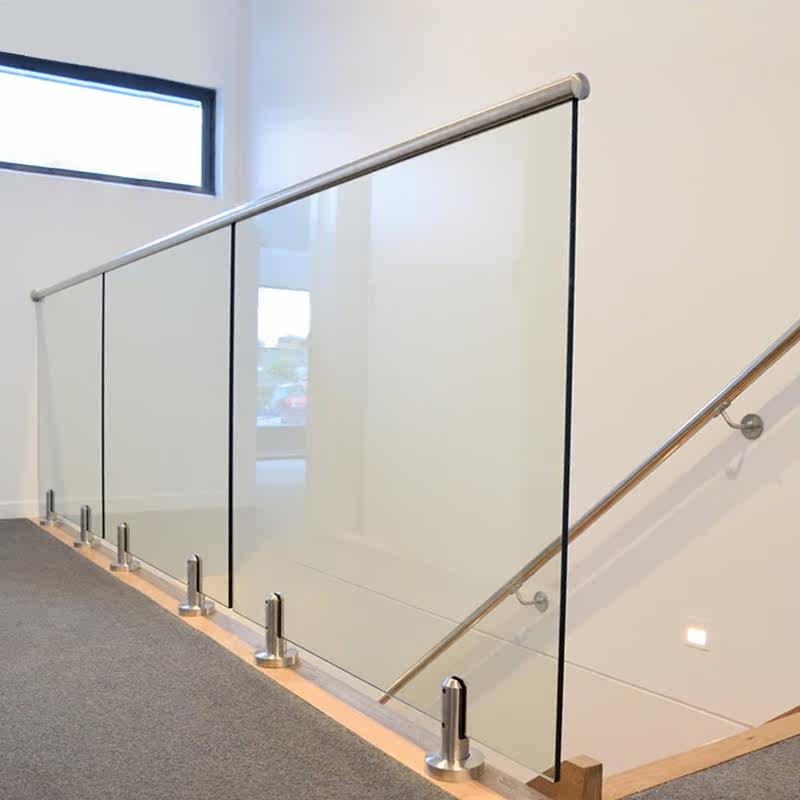 Balcony railing Stair handrail guardrail Stainless steel floor-to-ceiling glass column Simple seaside swimming pool fence Household