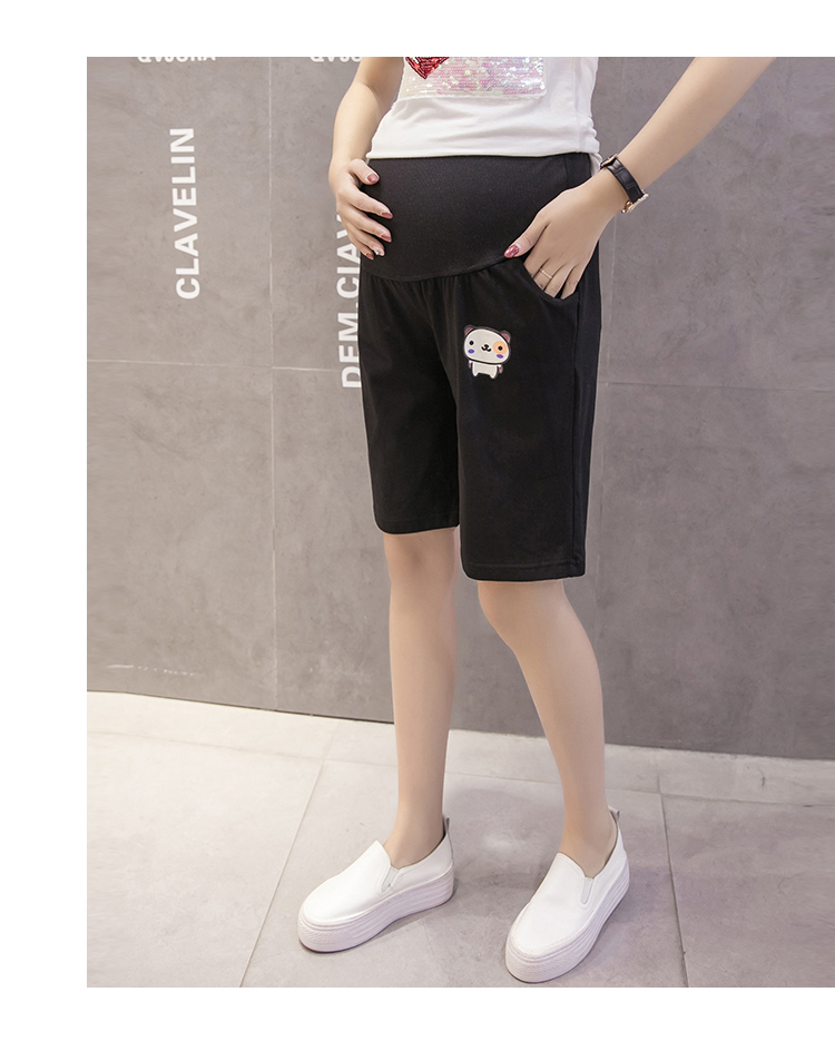 2018 Hàn Quốc phiên bản của mùa hè mới thai sản quần cotton dạ dày lift 3-9 tháng cơ sở quần short chất béo mm200 kg năm quần